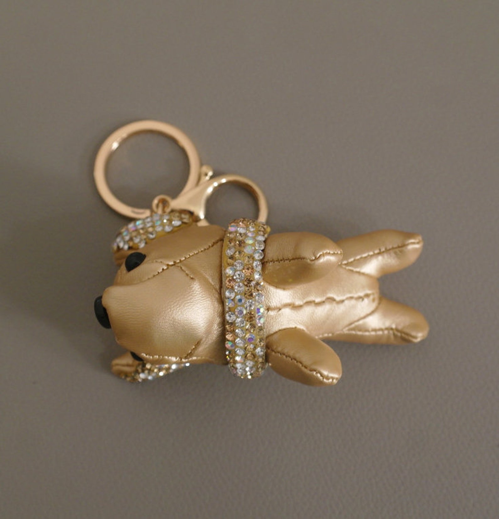 French Bulldog Keychain PU Leather Dog Keychain Bag Charm Bag Etsy