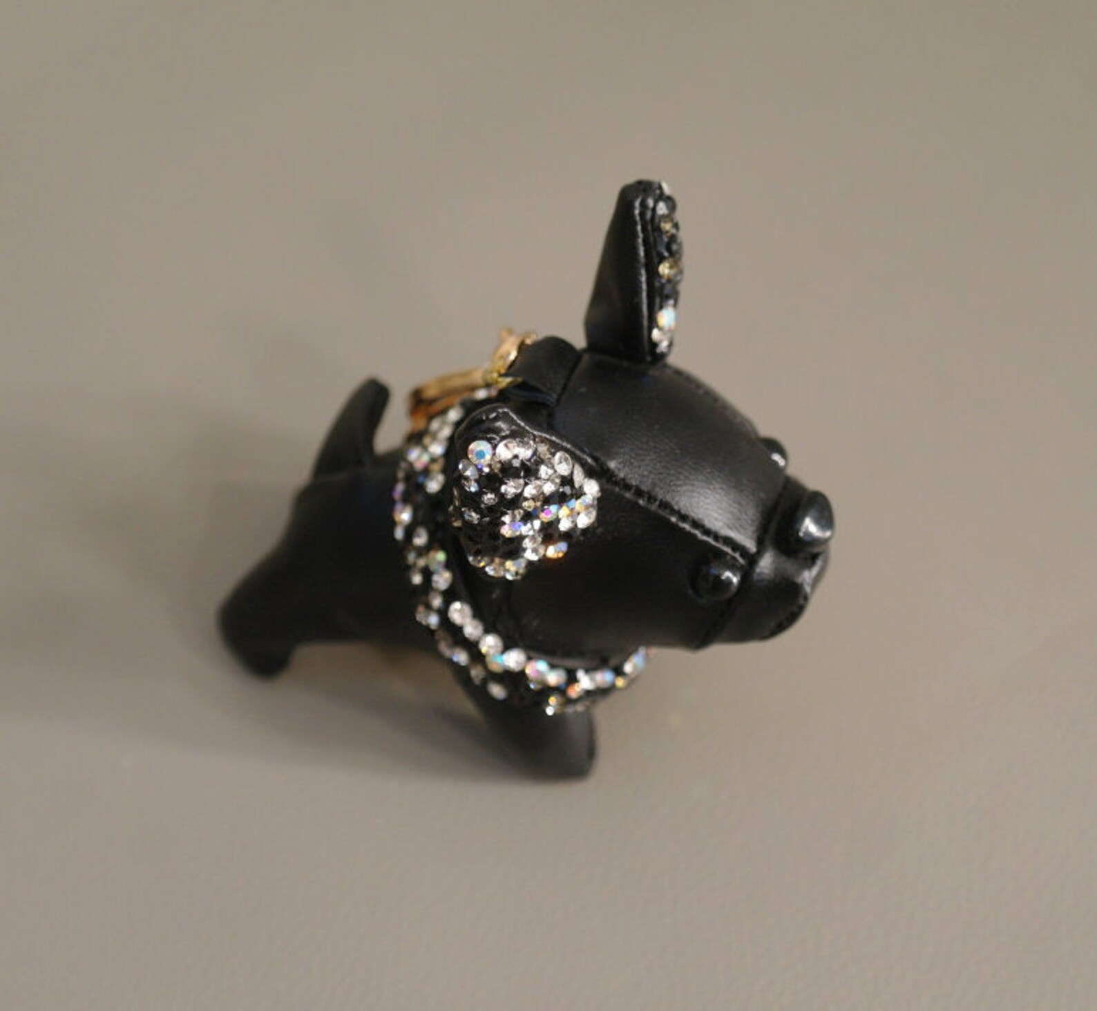 French Bulldog Keychain PU Leather Dog Keychain Bag Charm Bag Etsy