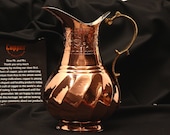 Copper Pitcher, Handmade Copper PitcherChirstmas Gift.
