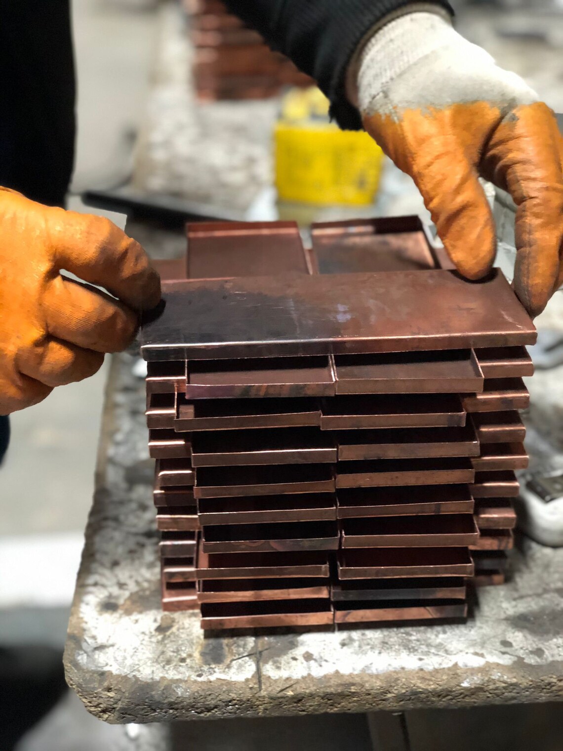 Wall Art Handmade Tile Backsplash %100 Copper Tile Kitchen - Etsy