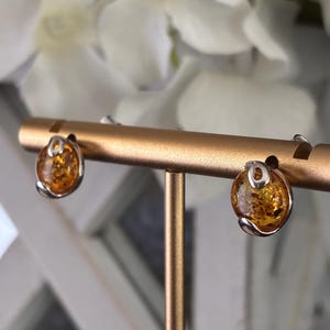 Natural Baltic Amber Earrings, Honey Amber Earrings,  Natural Jewelry, Sterling Silver  Earrings, Amber Gift, Gift For Her, Amber Jewelry