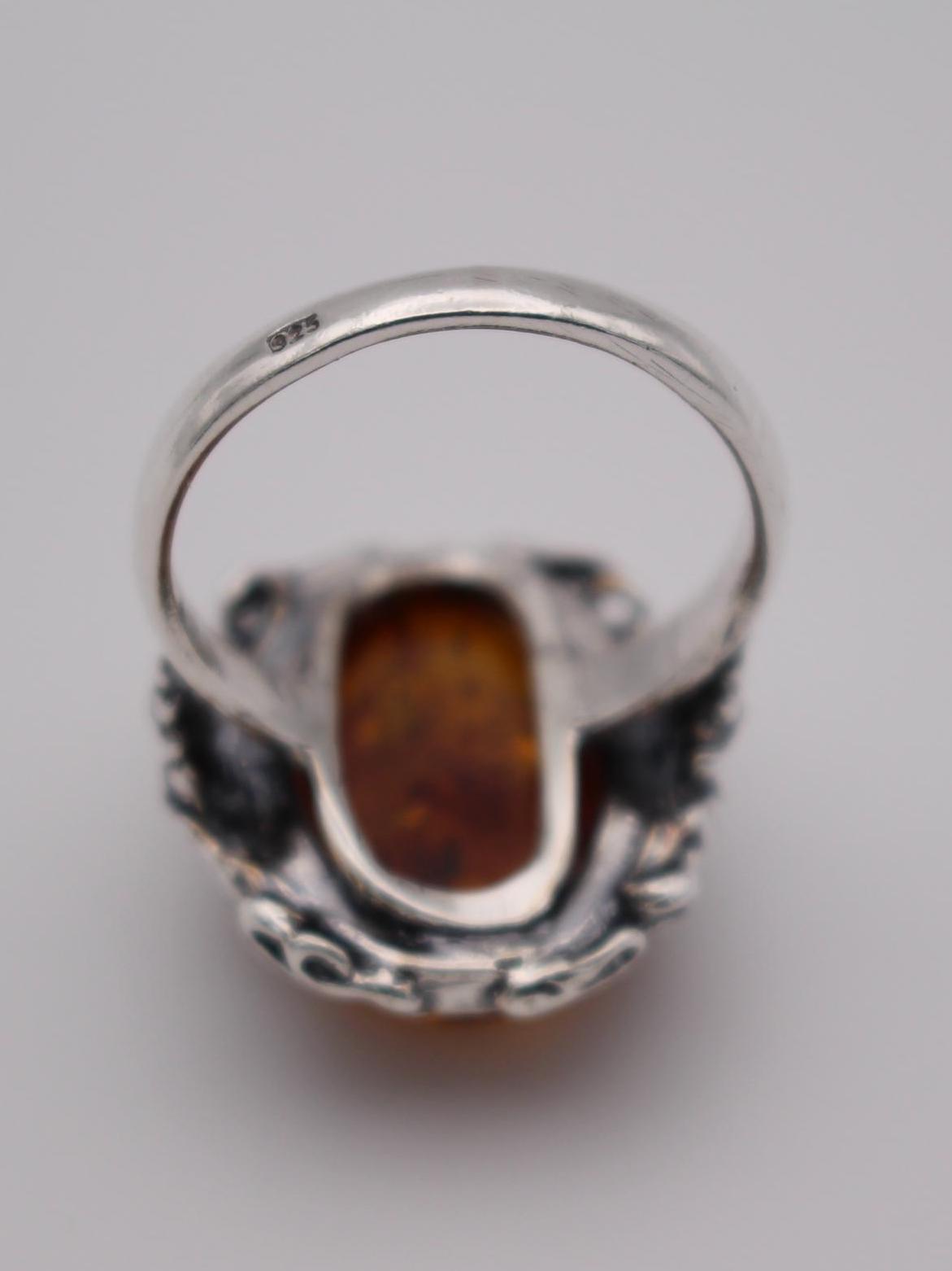 アクセサリー SILVER 925 shaped amber ring vintage Amber Ring, Vintage Rings 925 Sterling Silver Ring, Amber