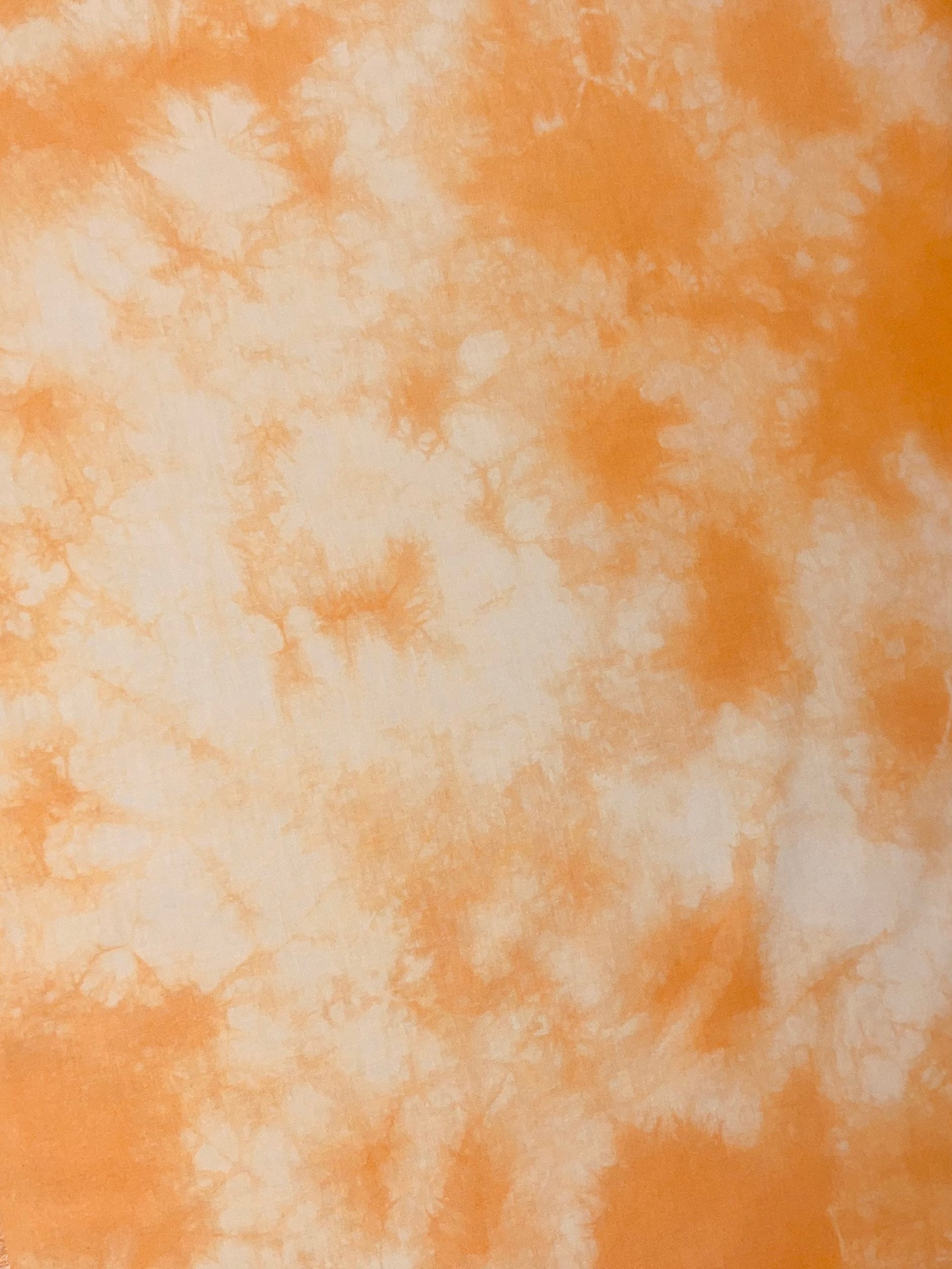 Orange Tie Dye 100 Cotton Fabric Etsy