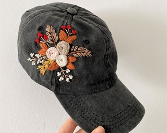 Hand Embroidered Hat, Floral Embroidered Denim Cap, Vintage Hat for Woman, Embroidered Baseball Cap, Birthday Gift, Gift for Women - Etsy Hand Embroidered Hat, Floral Embroidered Denim Cap, Vintage Hat for Woman, Embroidered Baseball Cap, Birthday Gift, Gift for Women - Etsy