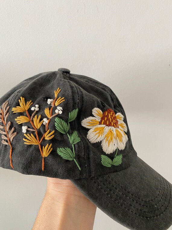 TTT_MSW×ACRMTSM FLOWER EMBROIDERY CAP Hand Embroidered Cherry Blossom Sakura Baseball Cap