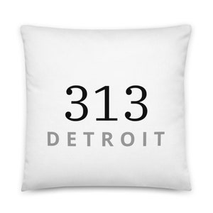 313 Detroit Area Code Accent Pillow