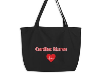 Cardiac Nurse Large Designer Tote Bag