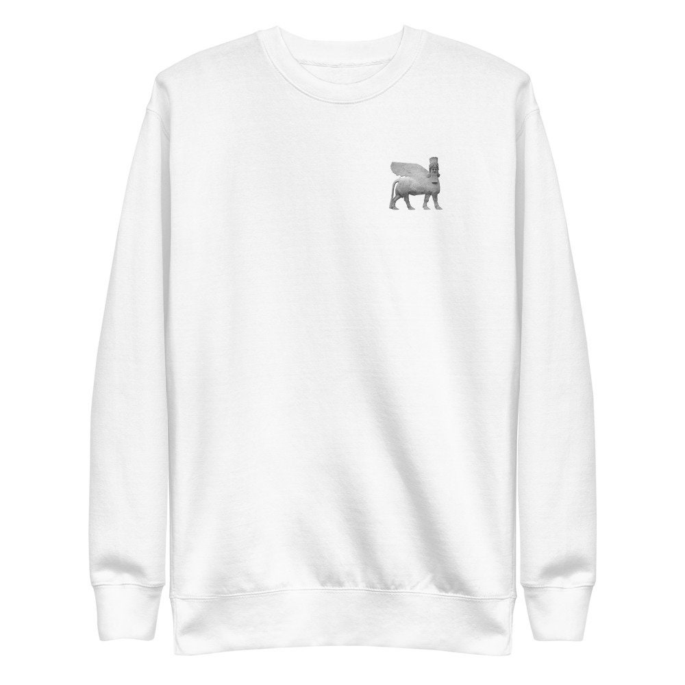 Chaldean Assyrian Iraqi Lamassu Premium Fleece Pullover Sweatshirt
