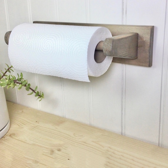 Wooden wall mounted kitchen roll holder new arrivals