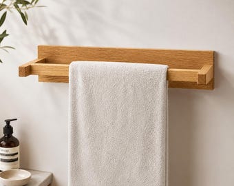 Bathroom Towel Rail in Oak