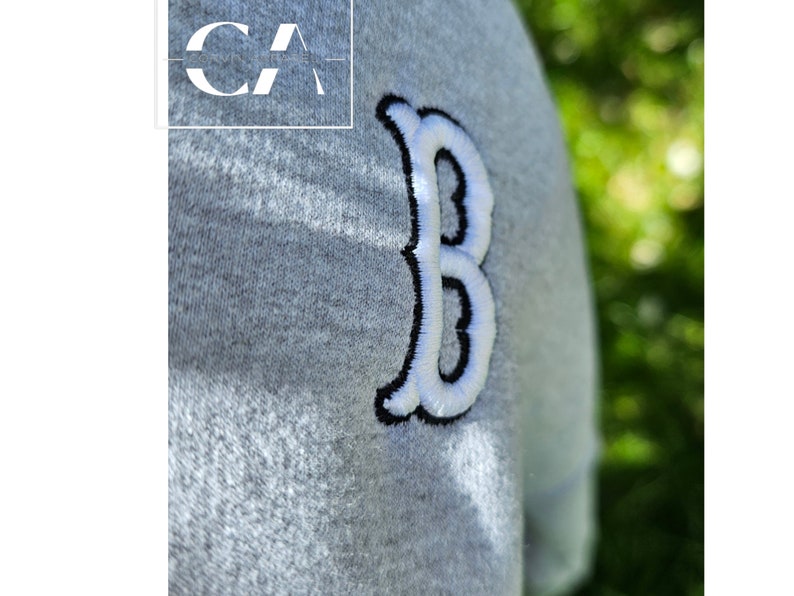 Unisex 3D Embroidered Sweatshirt, Embroidered Initial, Gift for