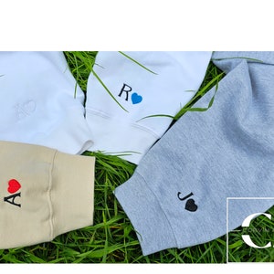 Couples Gift, Crewneck Sweatshirt, Anniversary Gift, Custom Gift, Custom Initial, Initial Sweatshirt, Personalised Name, Couple, Engagement