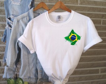 Brazil Flag T-shirt: 100% Cotton Brazilian Pride Tee