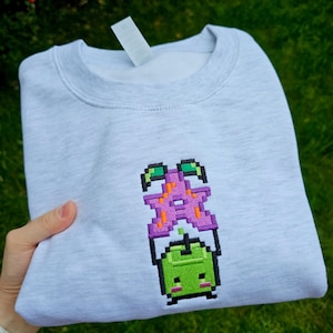 刺繍入りスウェットシャツ、ジュニモスタードロップセーター、スターデューバレーギフト