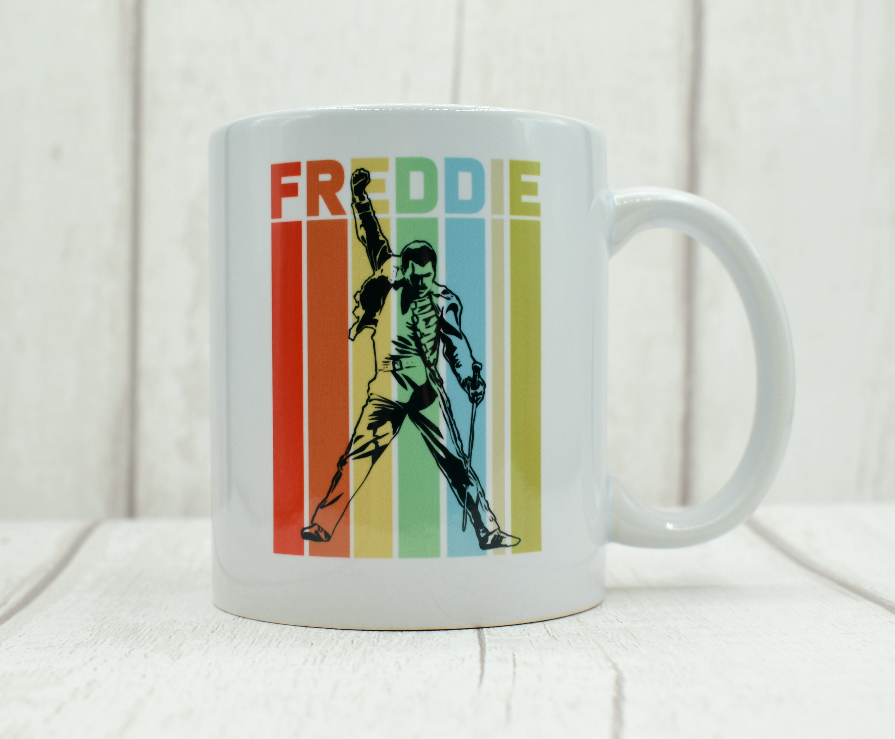 Discover Freddie Mercury Rainbow Mug Coffee Mug Freddie Mercury Mug