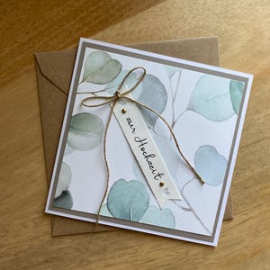 Hochzeitskarte, Glückwunschkarte zur Hochzeit, Grußkarte zur Hochzeit