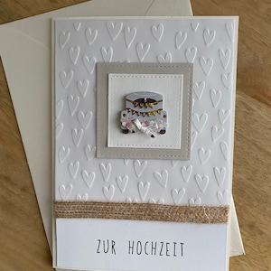Hochzeitskarte, Glückwünsche zur Hochzeit, Just Married