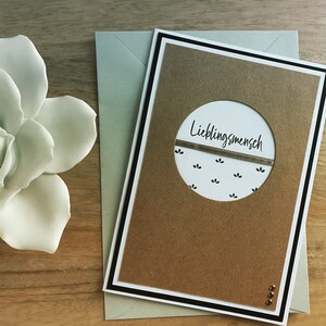 Grußkarte, „Lieblingsmensch“, Freundschaft, individueller Anlass