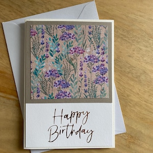 Geburtstagskarte - Happy Birthday mit goldenem Schriftzug