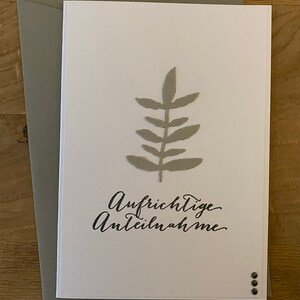 Trauerkarte, Beileidskarte