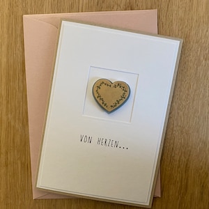 Grußkarte - von Herzen, alles Gute, alles Liebe, Glückwunsch