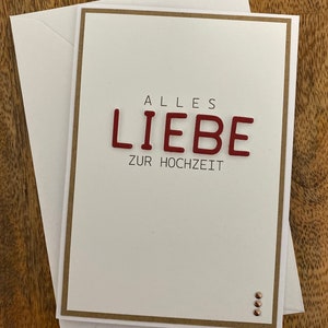 Hochzeitskarte, Glückwünsche zur Hochzeit