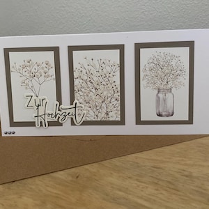 Hochzeitskarte, Glückwunschkarte zur Hochzeit, Grußkarte zur Hochzeit