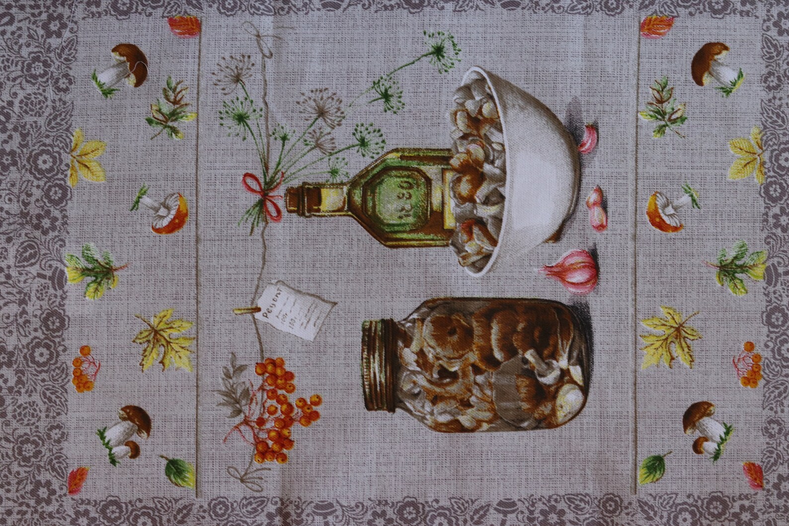 Set von 3 Geschirrtüchern Natur Geschirrtücher Pilze | Etsy