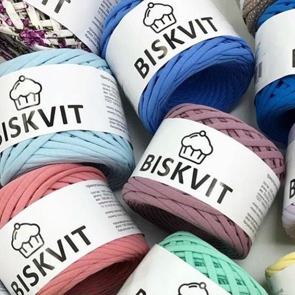 Biskvit Textilgarn Wolle 100%Baumwolle T-shirt yarn Jersey