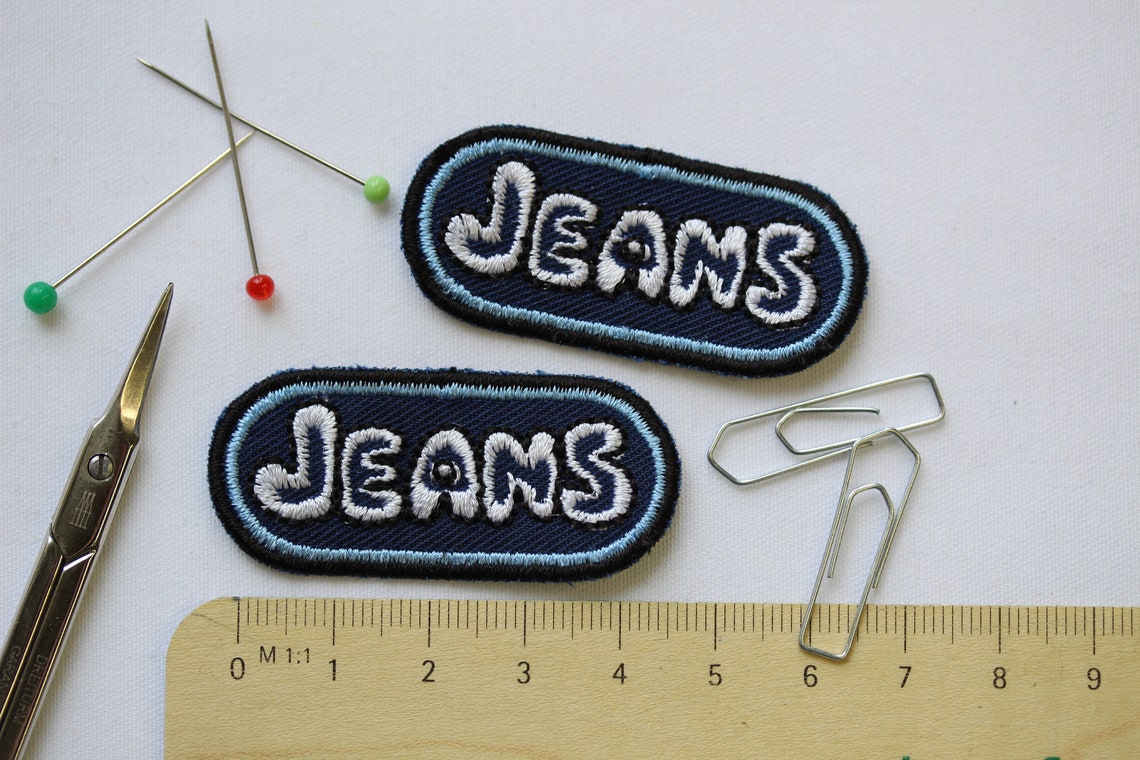 Set of 2 Embroidered Patches jeans for Sewing Etsy