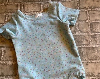 Blue Cupcake Sprinkled Bodysuit