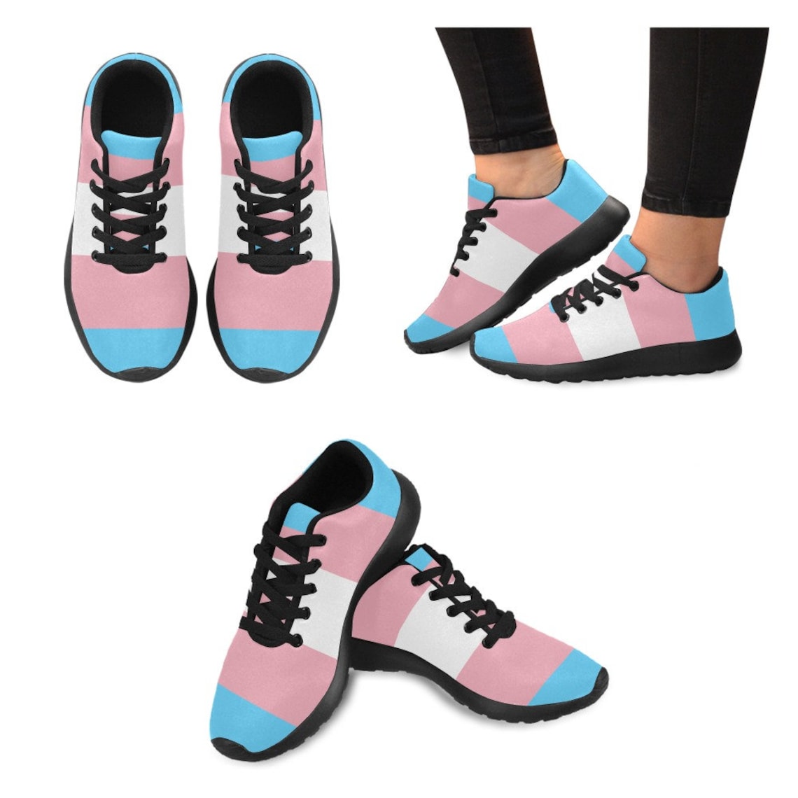 Transgender pride sneakers LGBT pride month trans shoes pride Etsy