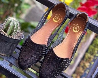 Handmade Leather Huarache Sandals: Mexican Artisan Boho Shoes