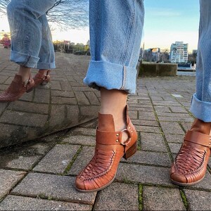 Botas de cuero gris para mujer botines minimalistas con | Etsy España