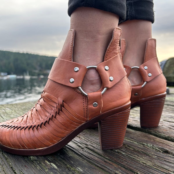 Ankle Boots, Handmade Boots, Christmas Gift, Winter Boots, Mexican Boots, Boho Boots, Leather Boots, Genuine Leather, Women Boots, Boots