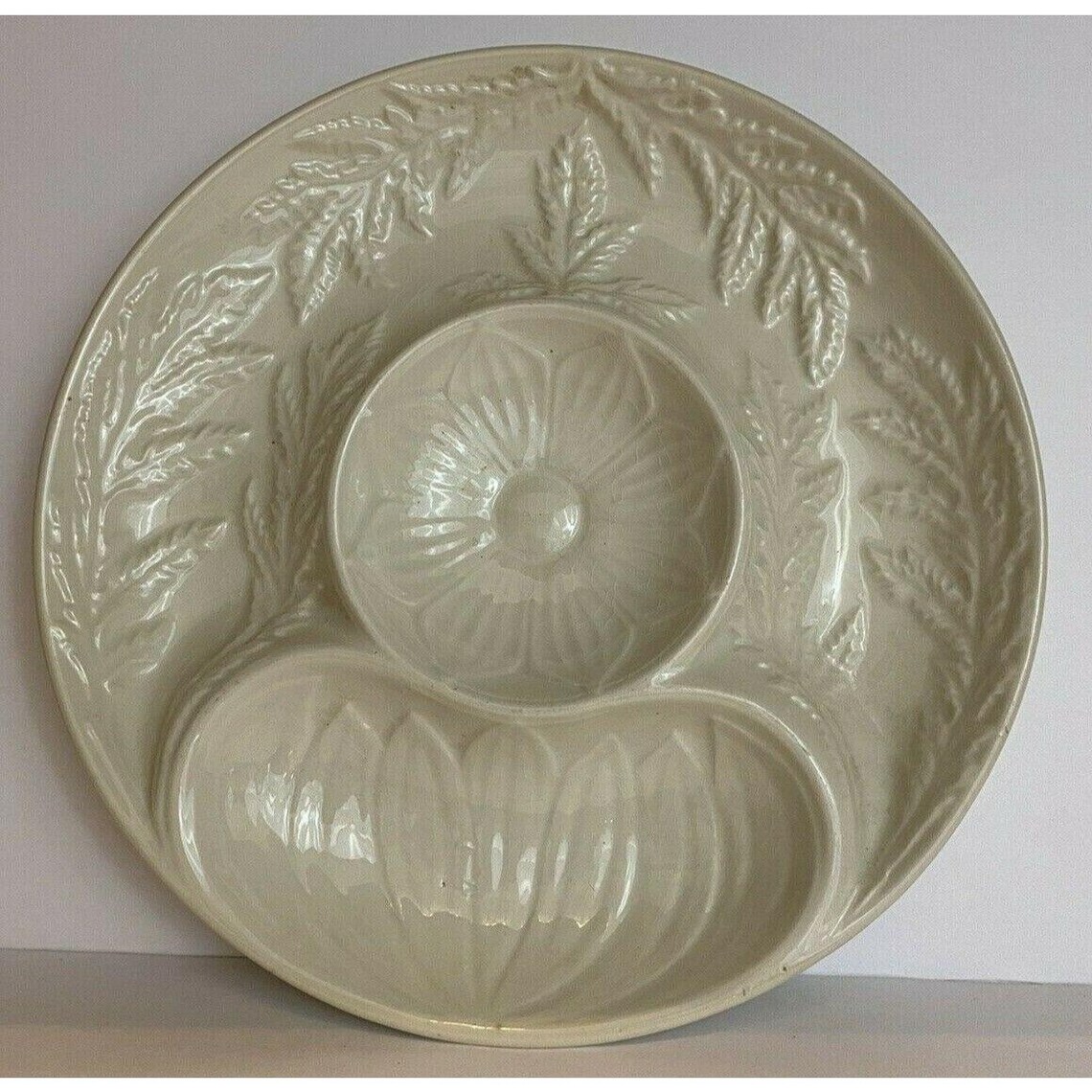 Vintage Majolica Divided Artichoke Plate Serving Dish Portugal Etsy