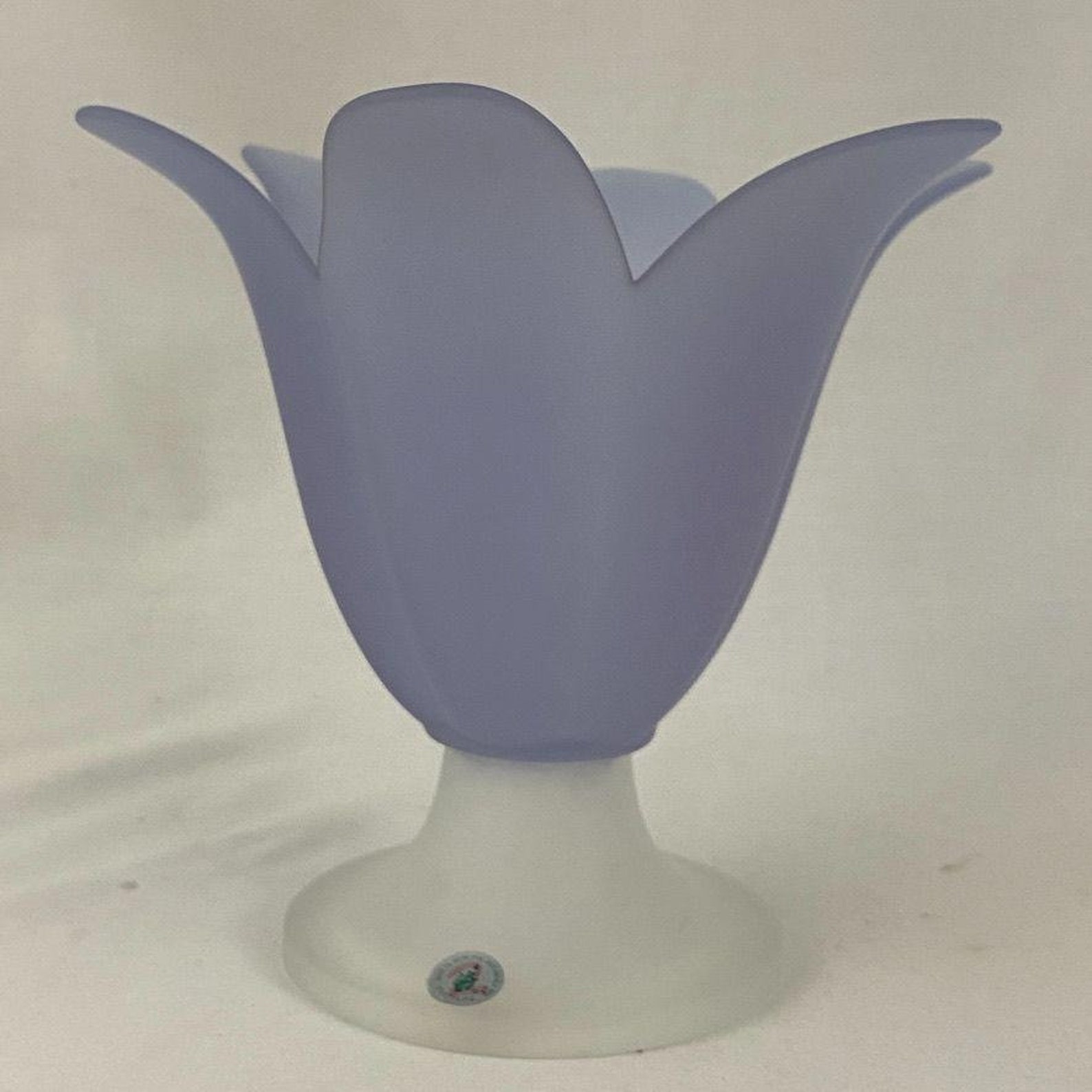 Partylite Frosted Glass Tulip Vase Etsy