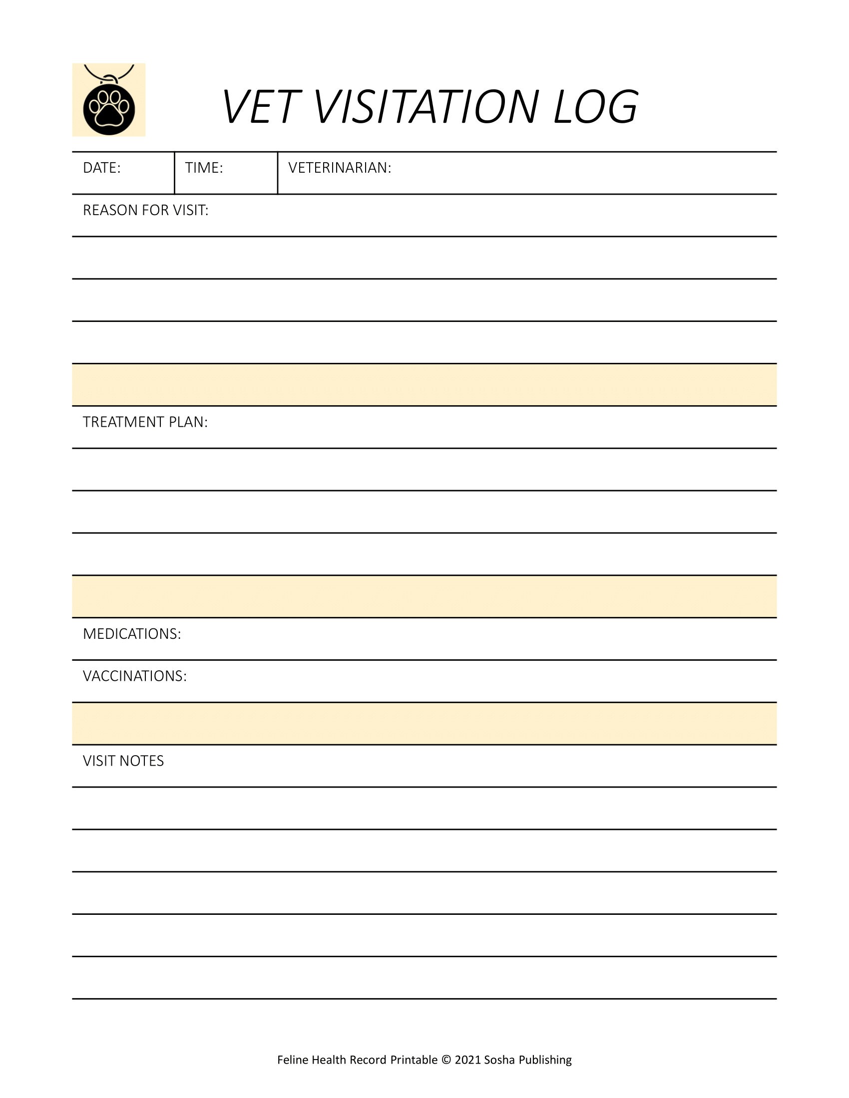 Feline Health Record Cat Health Record Cat Vaccination Etsy India