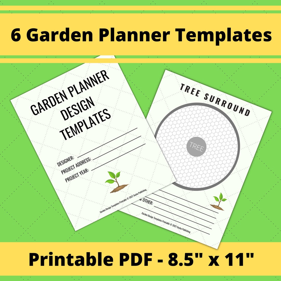 Garden Planner Design Templates, Printable Garden Planner, Garden