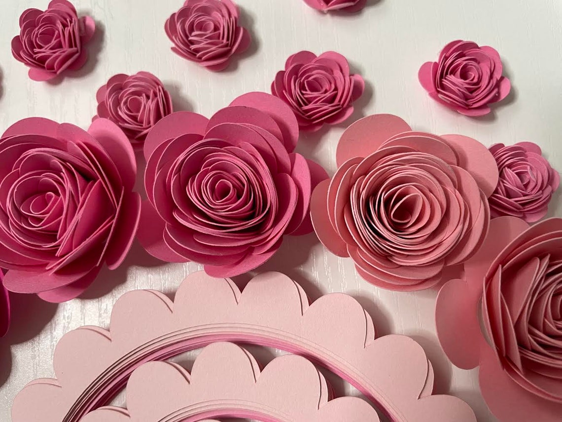 PreCut Paper Flowers Unrolled Paper flowers Paper Roses for Etsy