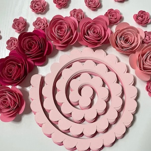 Pre-Cut Paper Flowers, Unrolled Paper flowers, Paper Roses for DIY - Set of 20