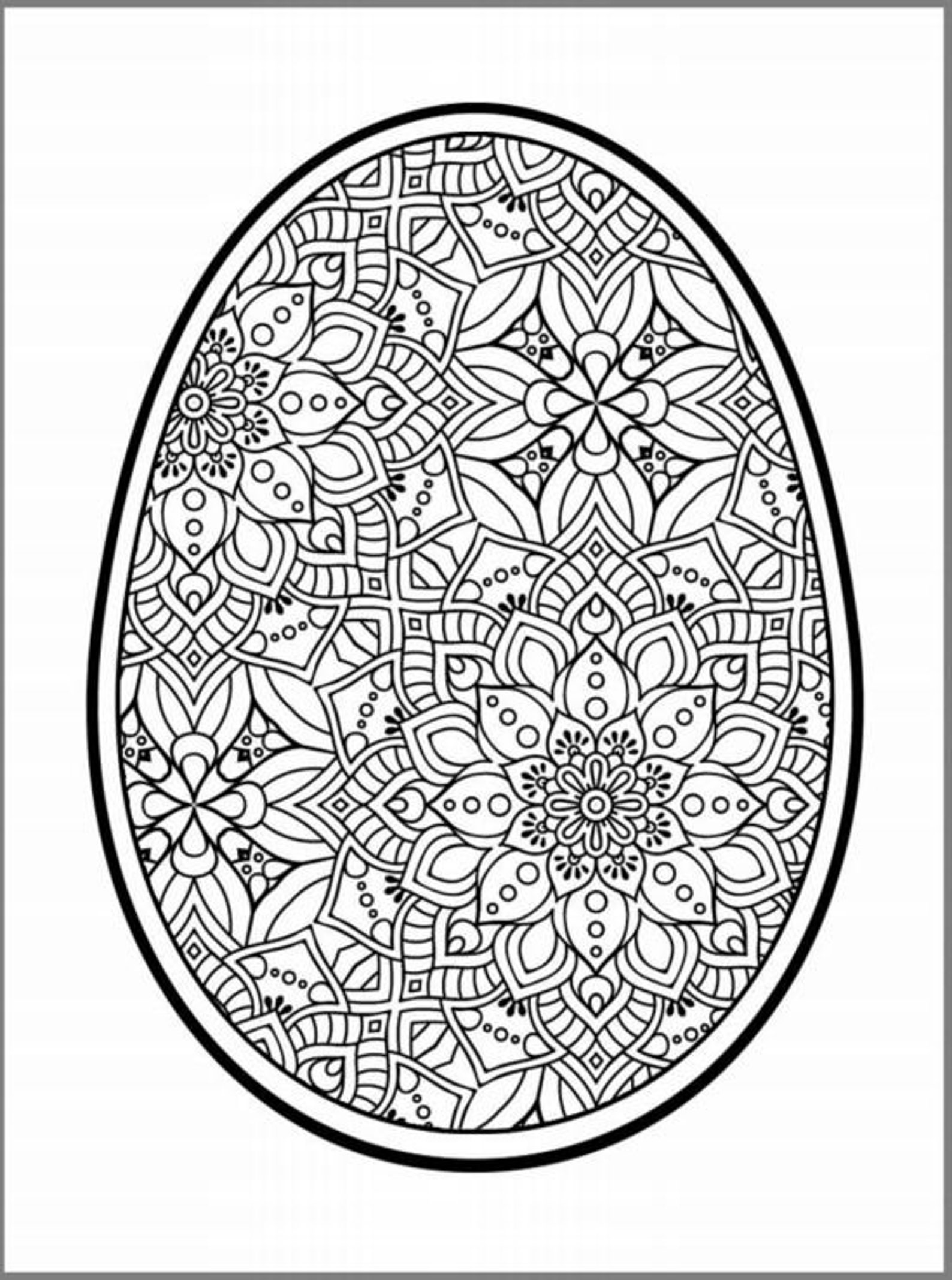 76 Printable Easter Mandala Coloring Pages Mandala Eggs | Etsy