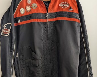 Harley Davidson Size XL Bomber Leather Jacket - Etsy