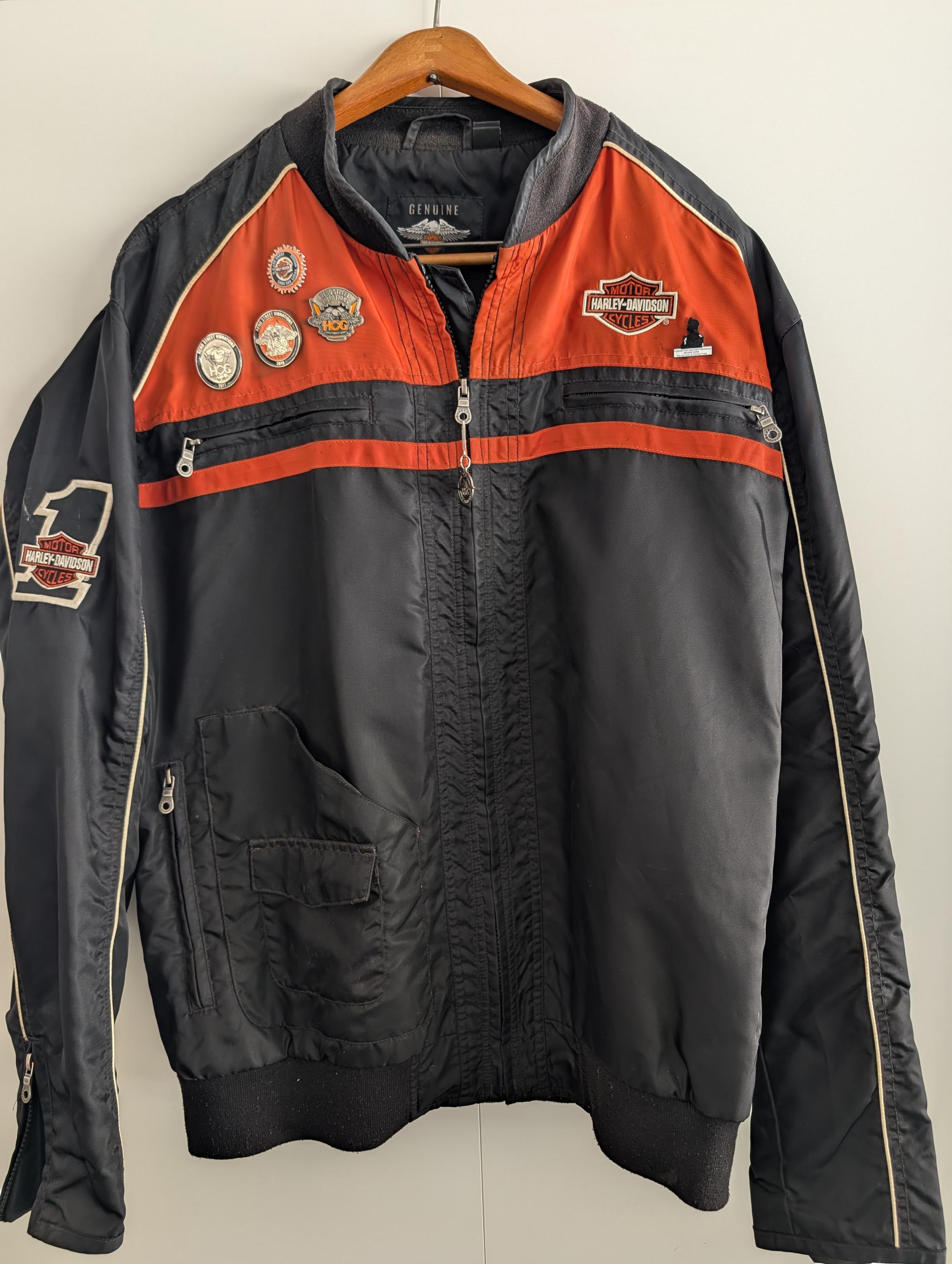 Orange and Black Harley Davidson Bomber Jacket - Etsy