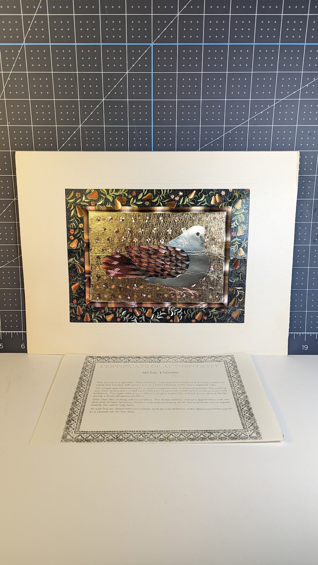 Vintage Picture metal Etching England 1990s Etsy