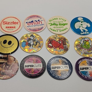 Vintage Pogs and Milk Caps Assortment (1990s)