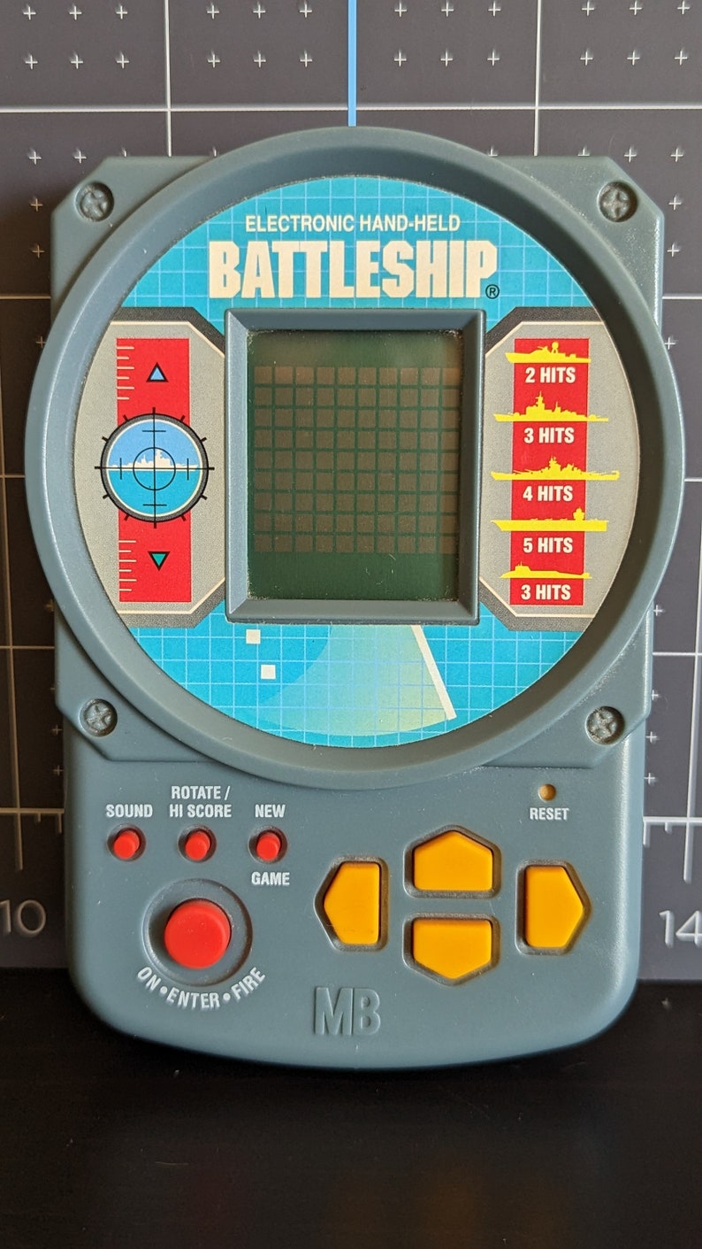 Vintage Battleship Electronic Handheld Game by Milton Bradley Etsy