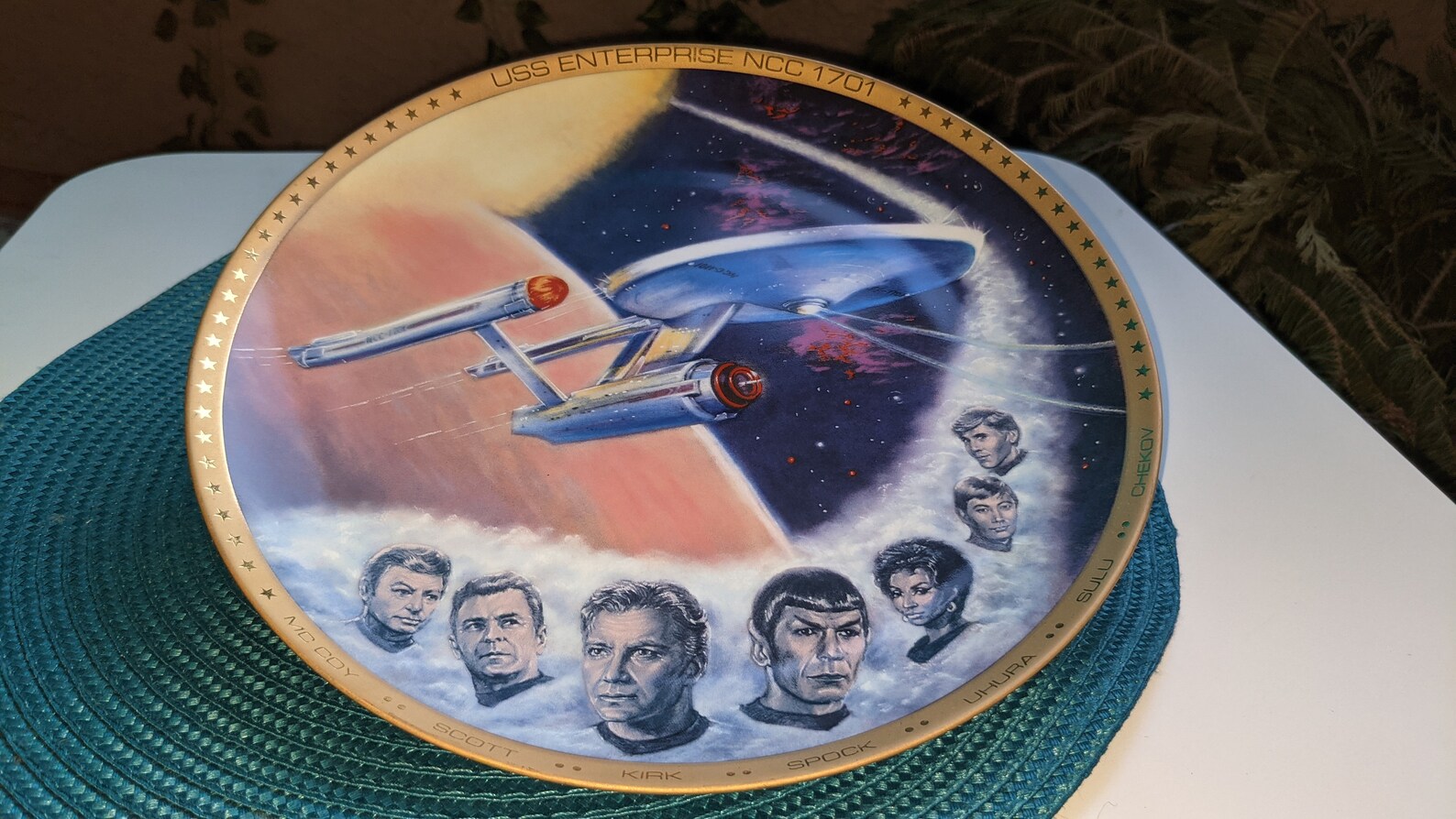Star Trek Plate USS Enterprise NCC 1701 1983 Etsy