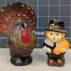Vintage Gurley Thanksgiving Candles, Set of 2 (1970s)