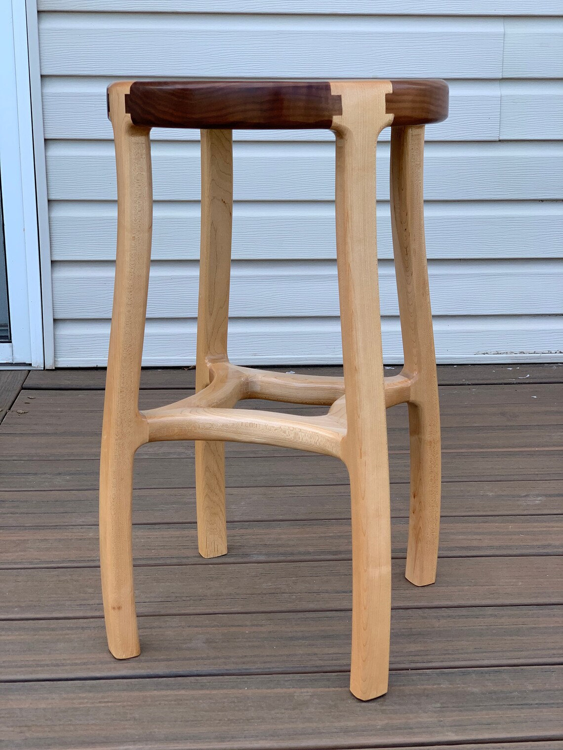 Walnut & Maple Bar Stool inspired by Sam Maloof Etsy